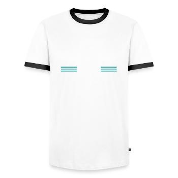 bingo hall tshirts woodcutter - Männer Kontrast-T-Shirt - Weiß/Schwarz - Vorne - AI Model Female 172 light (172cm) & AI Model Male 178 dark (178cm)