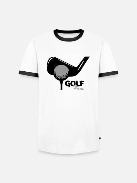 golf team - Männer Kontrast-T-Shirt - Weiß/Schwarz