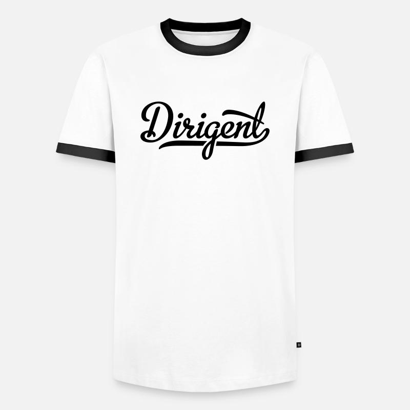 Dirigent - Männer Kontrast-T-Shirt - Weiß/Schwarz