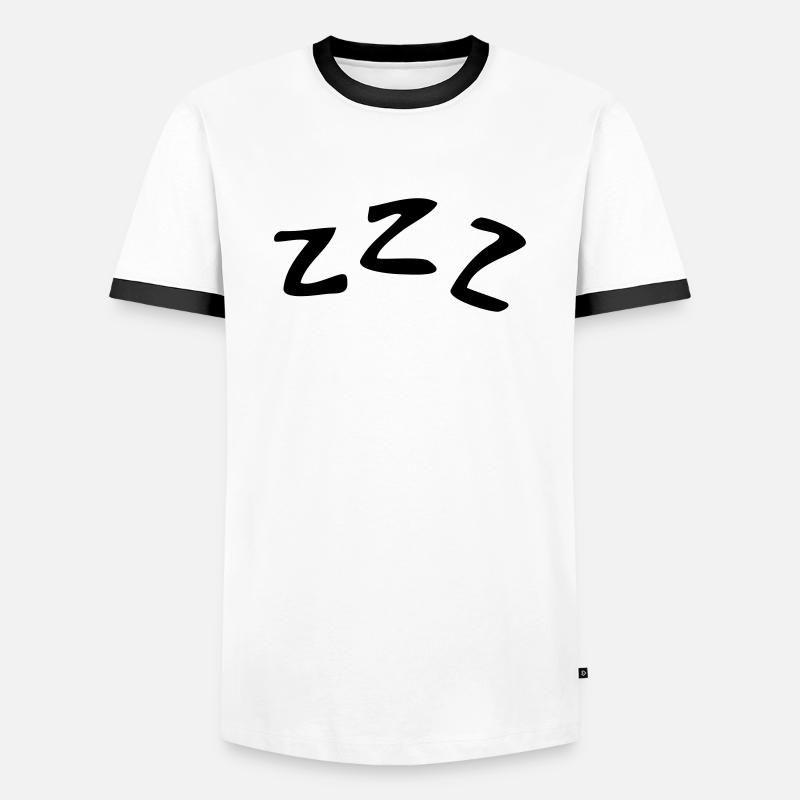 Sleeping ZZZ - Men's Ringer Shirt - white/black