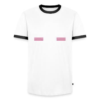Charpentier de construction Amériques blagues - T-shirt contrasté Homme - blanc/noir - Devant - AI Model Female 172 light (172cm) & AI Model Male 178 dark (178cm)