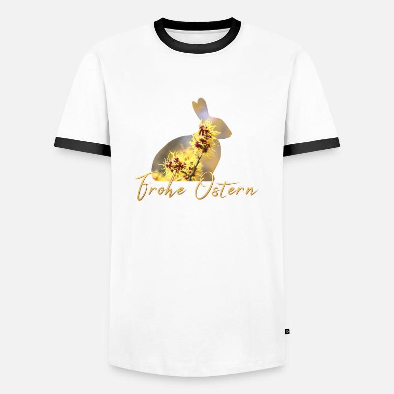 happy Easter - Men's Ringer Shirt - white/black