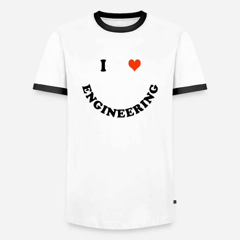 Engineer - Men's Ringer Shirt - white/black