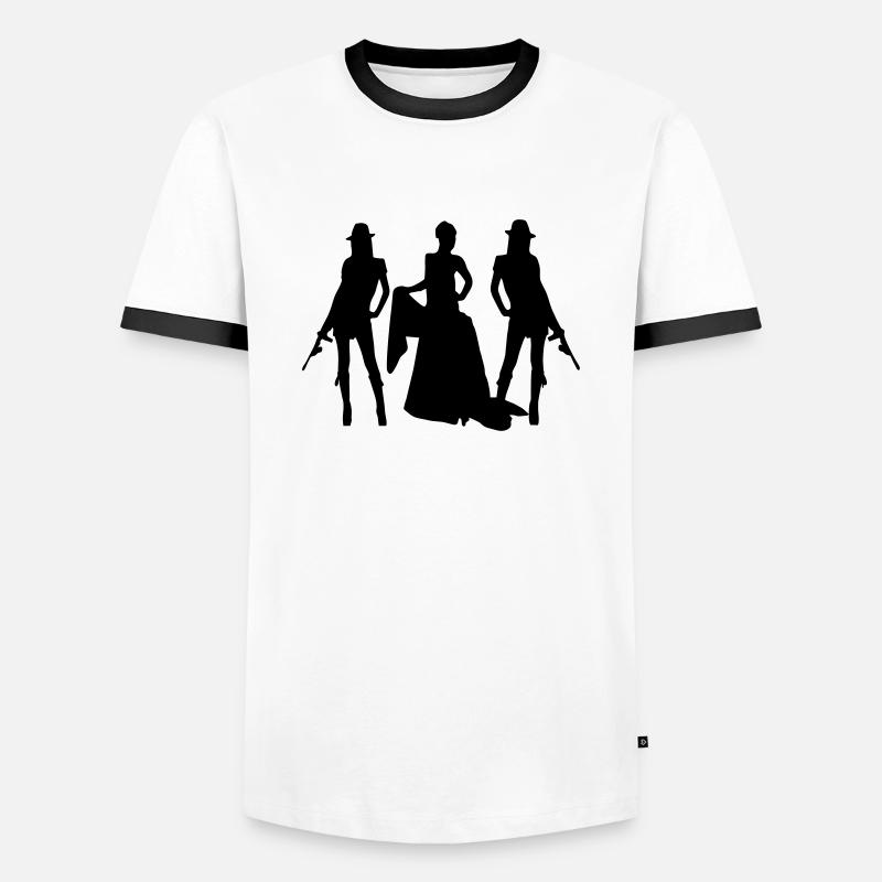 braut security - Männer Kontrast-T-Shirt - Weiß/Schwarz