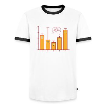 Désolé, nous pouvons nous faire confiance à l’école - T-shirt contrasté Homme - blanc/noir - Devant - AI Model Female 172 light (172cm) & AI Model Male 178 dark (178cm)