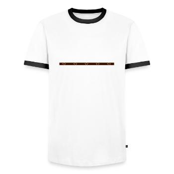 charpentier blagues arboriculture fun charpentier scie - T-shirt contrasté Homme - blanc/noir - Devant - AI Model Female 172 light (172cm) & AI Model Male 178 dark (178cm)