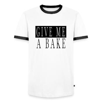 pirate chef gift for chef may the fork be with you - Men's Ringer Shirt - white/black - Front - AI Model Female 172 light (172cm) & AI Model Male 178 dark (178cm)