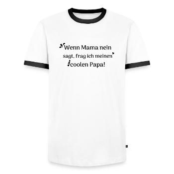 lustige sprüche cooler papa - Männer Kontrast-T-Shirt - Weiß/Schwarz - Vorne - AI Model Female 172 light (172cm) & AI Model Male 178 dark (178cm)
