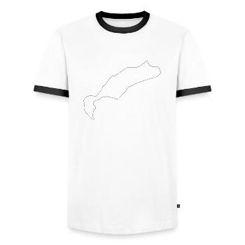 Kos - Men's Ringer Shirt - white/black - Front - AI Model Female 172 light (172cm) & AI Model Male 178 dark (178cm)