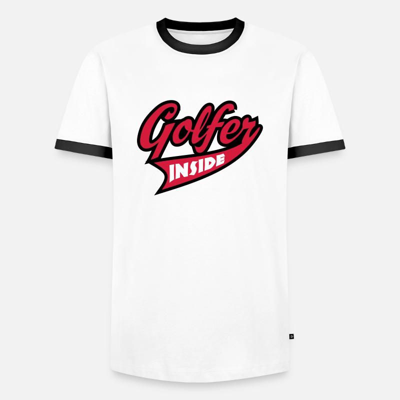 golf - Men's Ringer Shirt - white/black