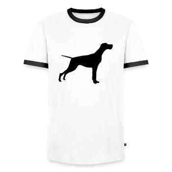 Dogue - T-shirt contrasté Homme - blanc/noir - Devant - AI Model Female 172 light (172cm) & AI Model Male 178 dark (178cm)