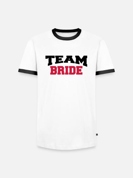 Team Bride - T-shirt contrasté Homme - blanc/noir