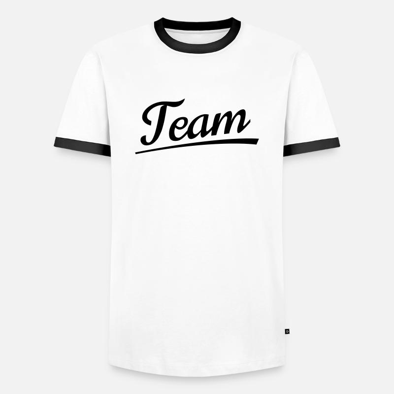team - Men's Ringer Shirt - white/black