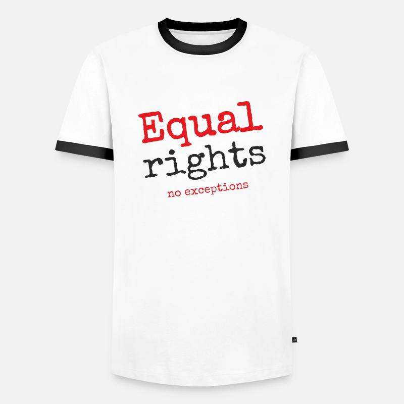 Equal rights, no exceptions - Men's Ringer Shirt - white/black