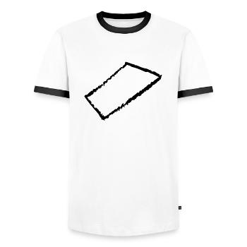 rechteck - Männer Kontrast-T-Shirt - Weiß/Schwarz - Vorne - AI Model Female 172 light (172cm) & AI Model Male 178 dark (178cm)