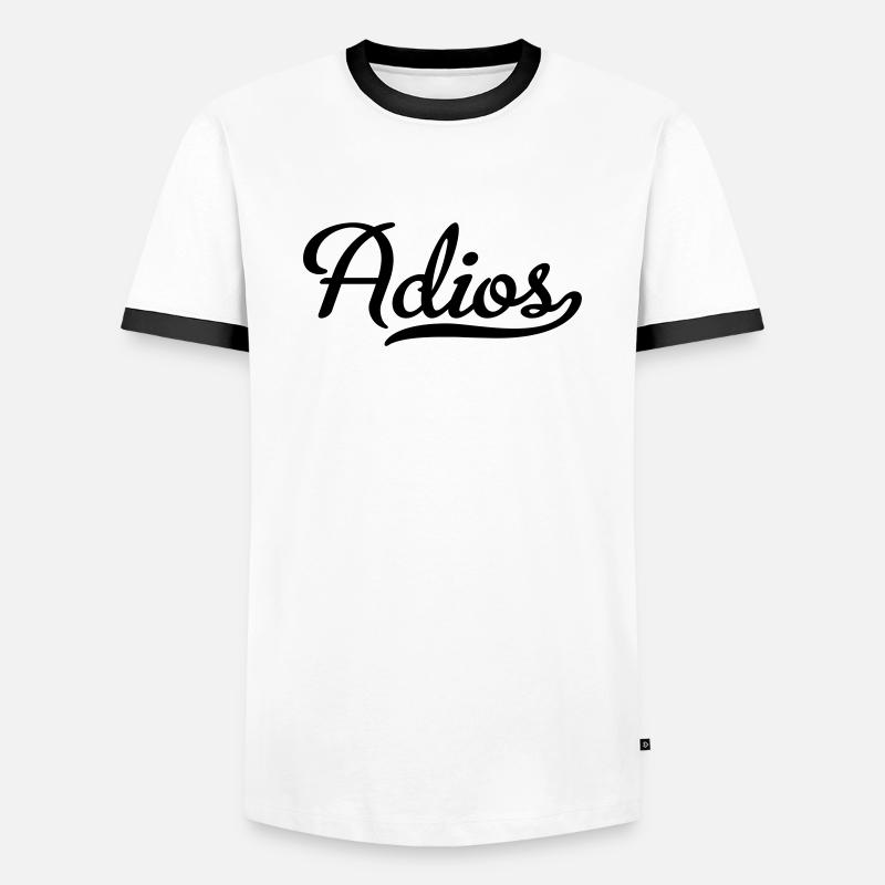running - Men's Ringer Shirt - white/black