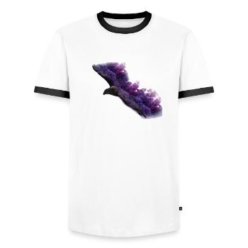 Eagle avec de la fumée - T-shirt contrasté Homme - blanc/noir - Devant - AI Model Female 172 light (172cm) & AI Model Male 178 dark (178cm)