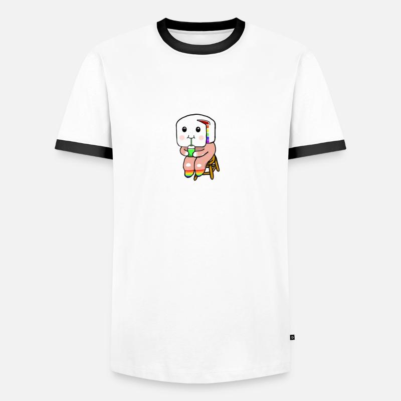 Rainbow - Men's Ringer Shirt - white/black