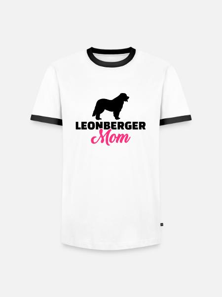 Leonberger - Männer Kontrast-T-Shirt - Weiß/Schwarz
