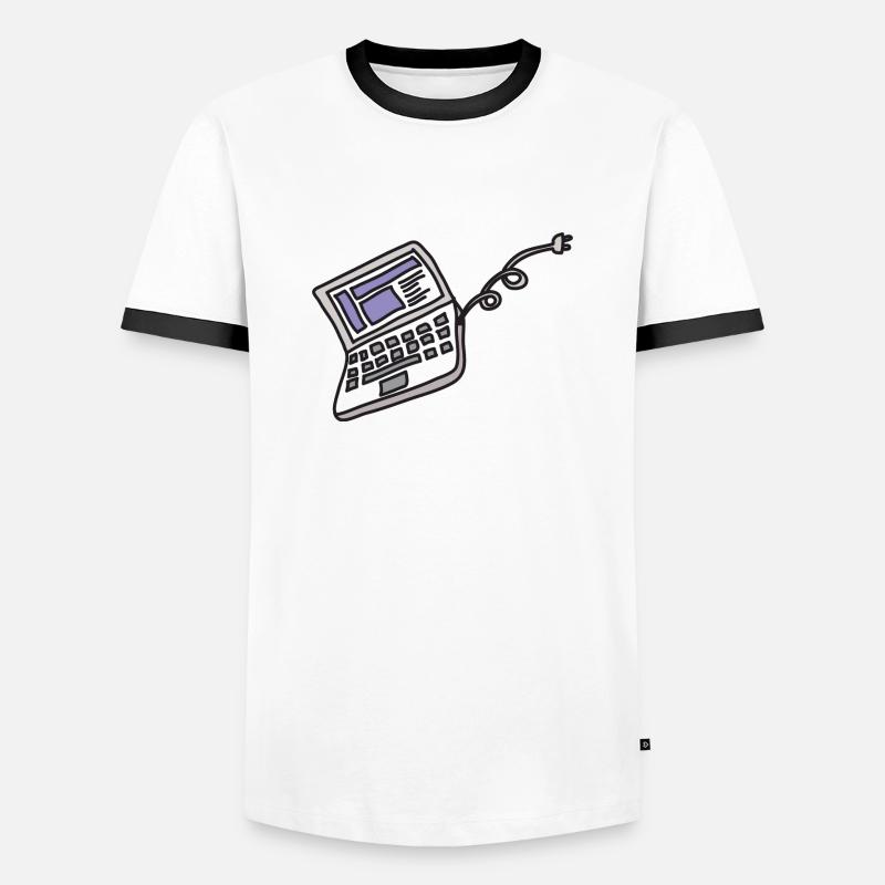 Informatik - Männer Kontrast-T-Shirt - Weiß/Schwarz