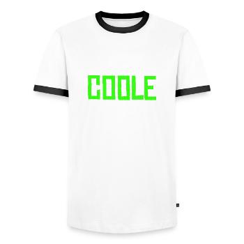 Skilehrer Skilehrer Skilehrer Skilehrer - Männer Kontrast-T-Shirt - Weiß/Schwarz - Vorne - AI Model Female 172 light (172cm) & AI Model Male 178 dark (178cm)