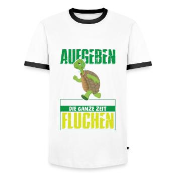 Wandern Ich werde nicht aufgeben - Männer Kontrast-T-Shirt - Weiß/Schwarz - Vorne - AI Model Female 172 light (172cm) & AI Model Male 178 dark (178cm)
