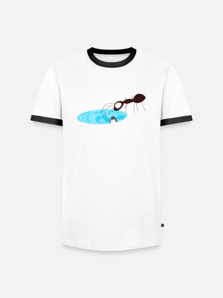 Ant - Men's Ringer Shirt - white/black