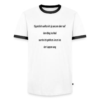 geburtstagsgeschenk geburtstag lieben covid19 - Männer Kontrast-T-Shirt - Weiß/Schwarz - Vorne - AI Model Female 172 light (172cm) & AI Model Male 178 dark (178cm)