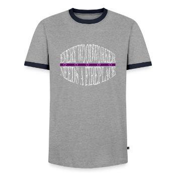 Sayings Gift John Carpenter Tools Funny Sayings - Men's Ringer Shirt - grey/navy  - Front - AI Model Female 172 light (172cm) & AI Model Male 178 light (178cm)