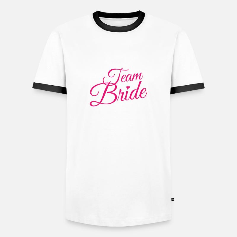 Team Bride - Men's Ringer Shirt - white/black