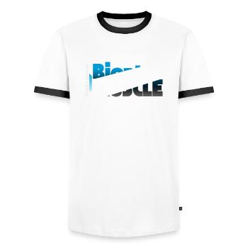 Bientôt Musclé Veuillez Patienter - T-shirt contrasté Homme - blanc/noir - Devant - AI Model Female 172 light (172cm) & AI Model Male 178 dark (178cm)