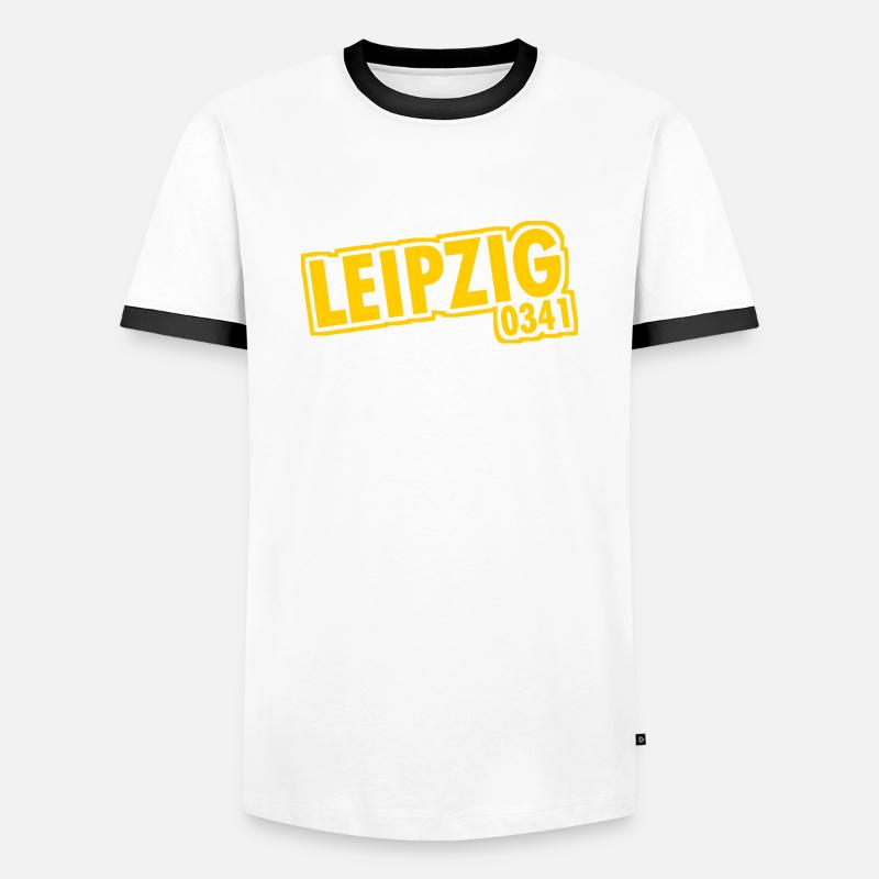 Leipzig - 0341 - Area Code - Saxony - Men's Ringer Shirt - white/black