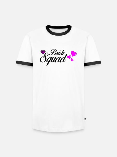 bride squad 02 - Männer Kontrast-T-Shirt - Weiß/Schwarz