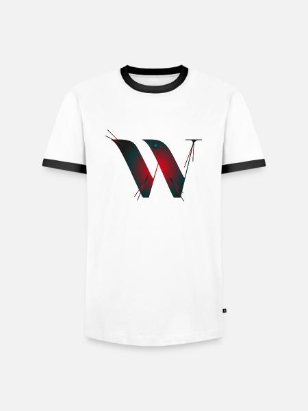 W um liod - Männer Kontrast-T-Shirt - Weiß/Schwarz