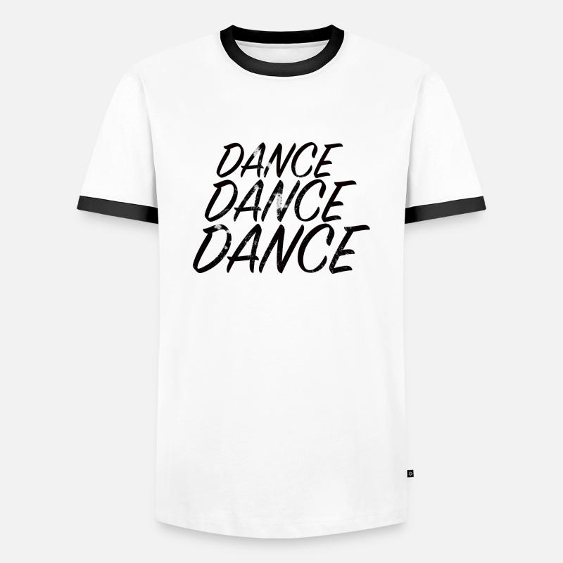 DANCE DANCE DANCE - Men's Ringer Shirt - white/black