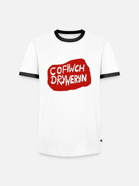 Cofiwch Dryweryn - Men's Ringer Shirt - white/black