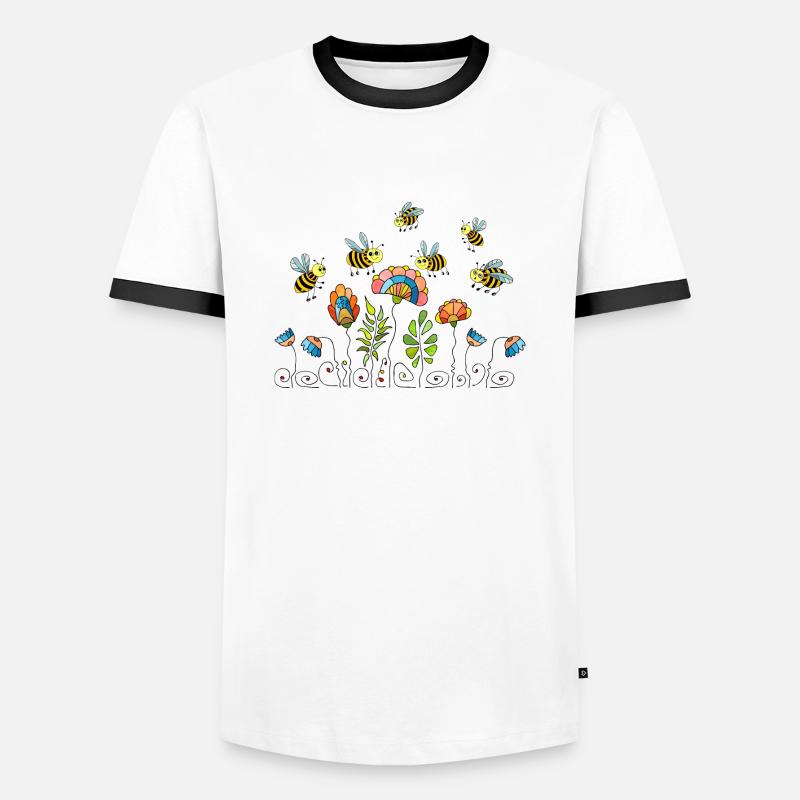 Insects - Men's Ringer Shirt - white/black