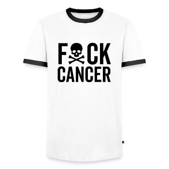 Krebs - Männer Kontrast-T-Shirt - Weiß/Schwarz - Vorne - AI Model Female 172 light (172cm) & AI Model Male 178 dark (178cm)