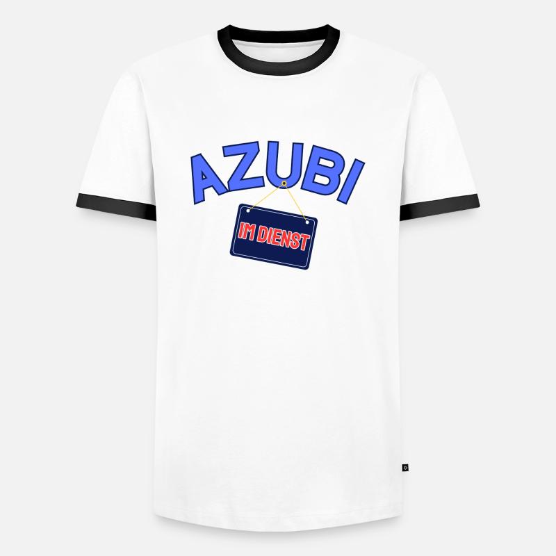 AZUBI - Männer Kontrast-T-Shirt - Weiß/Schwarz