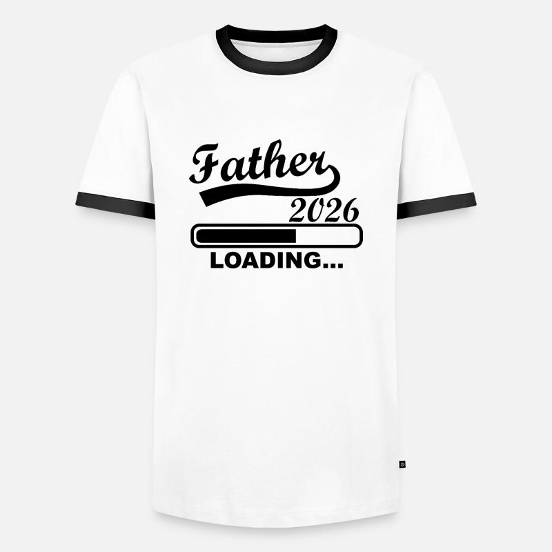 Father 2026 Loading Fortschritt - Männer Kontrast-T-Shirt - Weiß/Schwarz