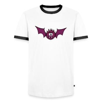 Vampir-Fledermaus - Männer Kontrast-T-Shirt - Weiß/Schwarz - Vorne - AI Model Female 172 light (172cm) & AI Model Male 178 dark (178cm)