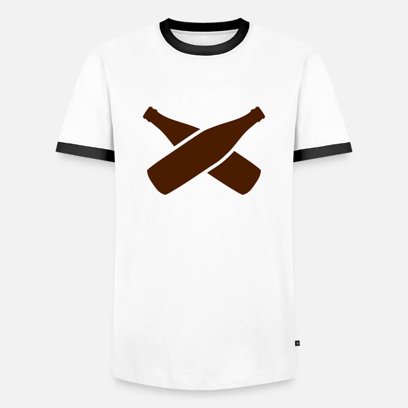 bottles - Men's Ringer Shirt - white/black