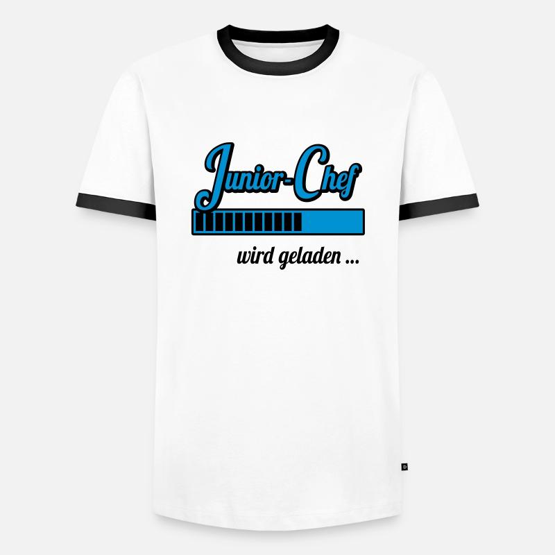 Junior chef Loading ... (pregnancy) - Men's Ringer Shirt - white/black