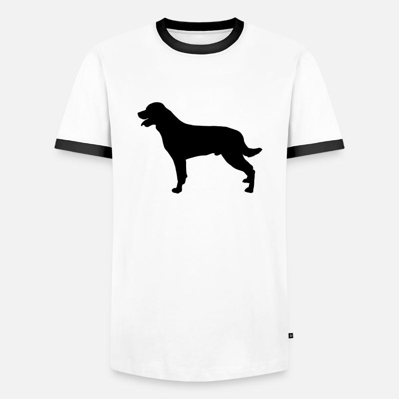 rottweilers - Men's Ringer Shirt - white/black