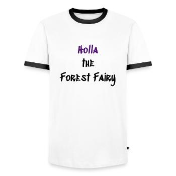 Forest Fairy - Männer Kontrast-T-Shirt - Weiß/Schwarz - Vorne - AI Model Female 172 light (172cm) & AI Model Male 178 dark (178cm)