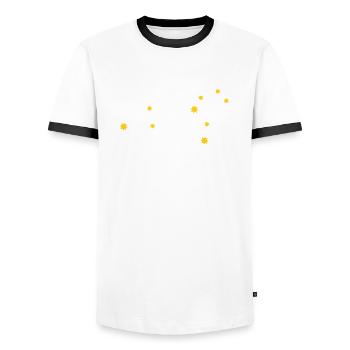 Carpe Diem use the day constellation Leo horoscope - Men's Ringer Shirt - white/black - Front - AI Model Female 172 light (172cm) & AI Model Male 178 dark (178cm)