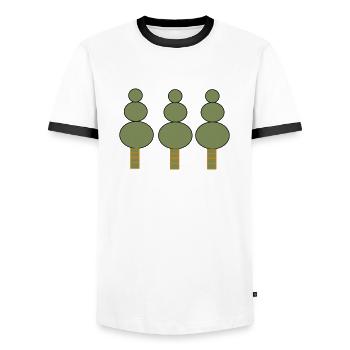 Save Our Trees - Männer Kontrast-T-Shirt - Weiß/Schwarz - Vorne - AI Model Female 172 light (172cm) & AI Model Male 178 dark (178cm)
