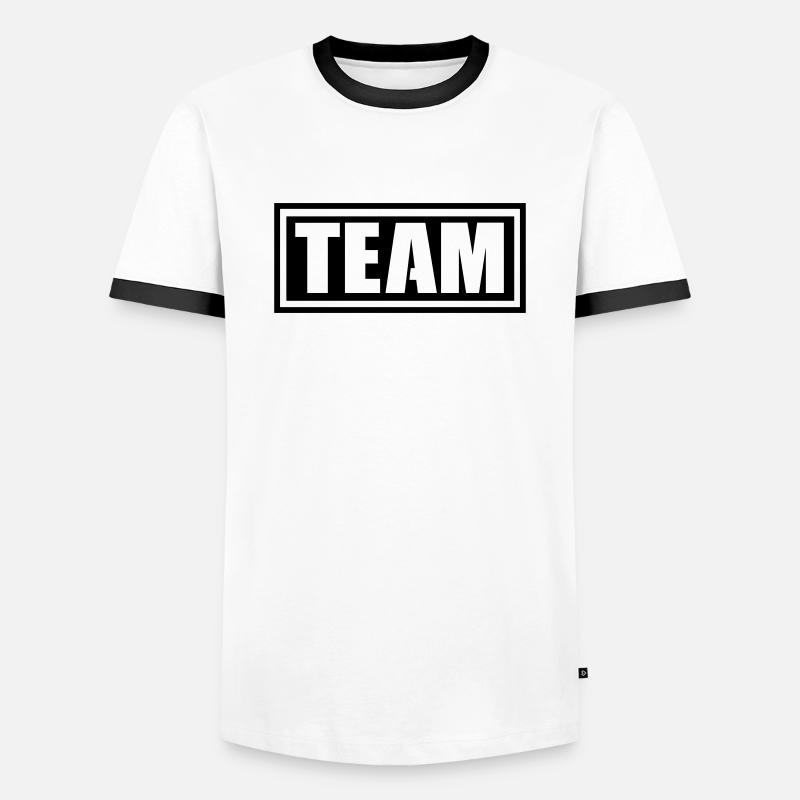 team - Men's Ringer Shirt - white/black