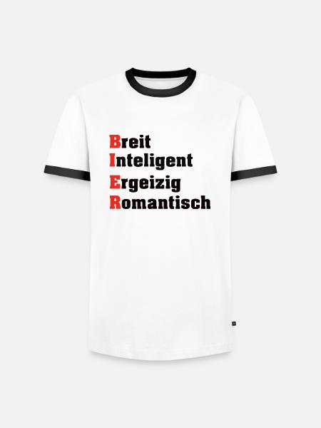 Biermotiv - Männer Kontrast-T-Shirt - Weiß/Schwarz