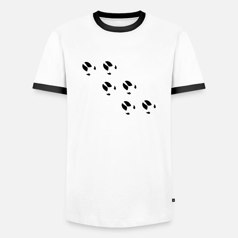 mark_pig_2 - Men's Ringer Shirt - white/black